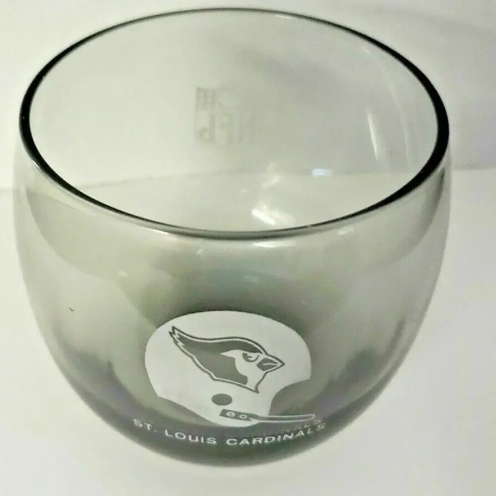 Vintage 70's St Louis NFL Cardinals‎ Football Highball Glass Rocks Barware